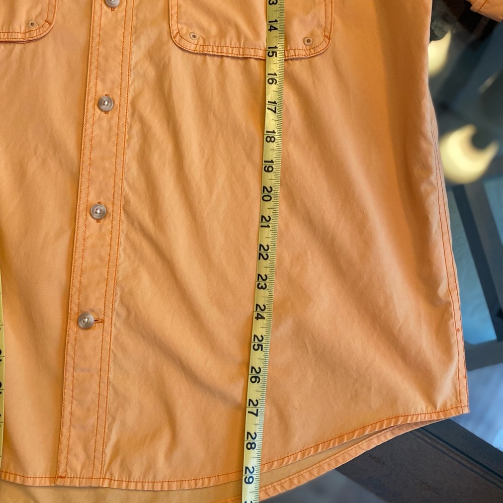Coastal Grandpa Fishing Shirt L Vented Quick Dry Marigold Yellow Boating Resort - Picture 8 of 9